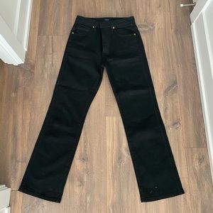 Khaite wide straight jeans size 27 black